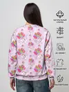 Женский свитшот / Розовый кит летящий на шариках