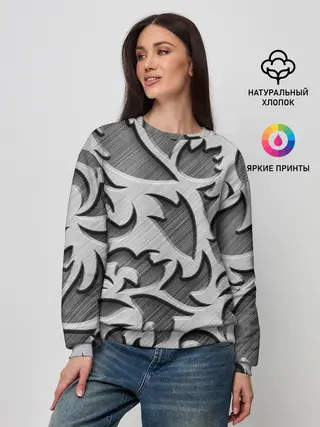 Женский свитшот / Монохромный узор