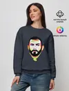 Женский свитшот / Карим Бензема. Поп арт