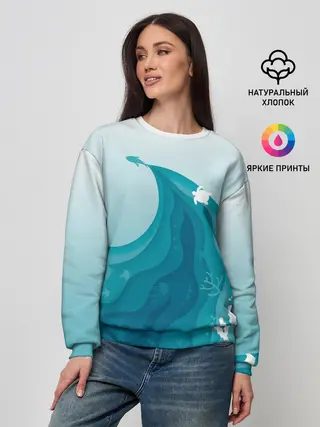 Женский свитшот / Морские жители