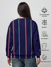Женский свитшот / Синие и розовые полосы