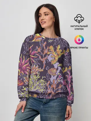 Женский свитшот / Кораллы