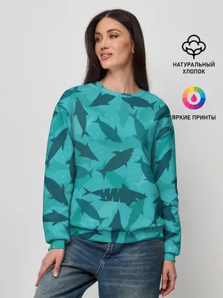 Женский свитшот / Морские жители