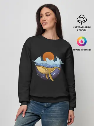 Женский свитшот / Whale in Ice