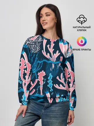 Женский свитшот / Подводный мир