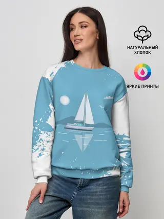 Женский свитшот / ОДИНОКИЙ ПАРУСНИК | SAILBOAT