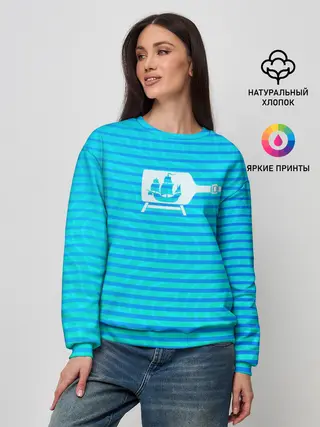 Женский свитшот / Кораблик в бутылке