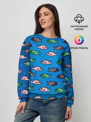 Женский свитшот / Рыбки