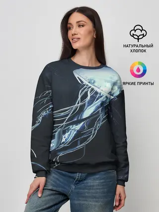 Женский свитшот / Рисунок медуза