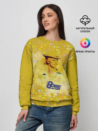 Женский свитшот / David Bowie Gold Star