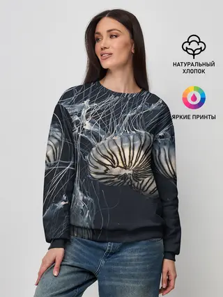 Женский свитшот / Рисунок медуза
