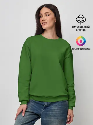 Женский свитшот / Белый Конь на спине