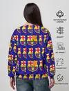 Женский свитшот / ФК БАРСЕЛОНА / PATTERN / УЗОР