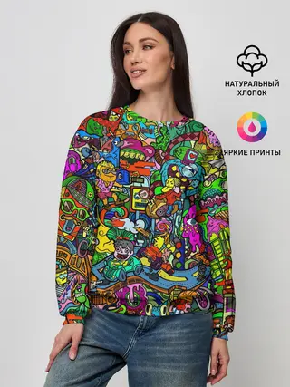 Женский свитшот / Веселые узоры