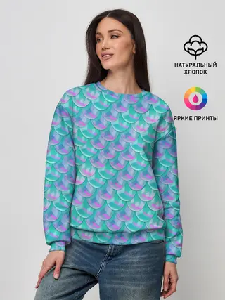 Женский свитшот / Чешуя | Хвост русалки