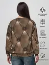 Женский свитшот / КоЖа в ромбиках