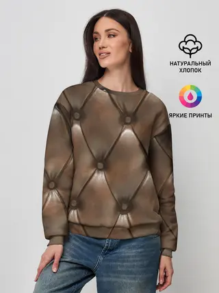 Женский свитшот / КоЖа в ромбиках