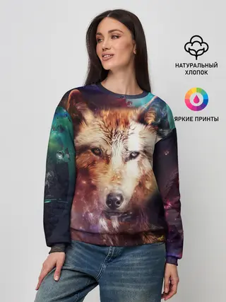 Женский свитшот / Красивый волк