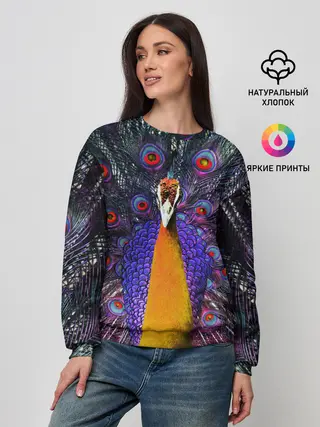 Женский свитшот / Павлин