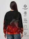 Женский свитшот / Аста в маске огонь и пламя