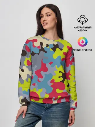 Женский свитшот / Цветные облака