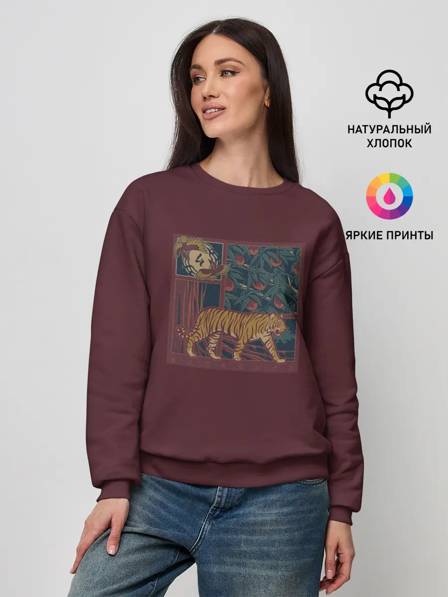 Женский свитшот / КартиНа с Тигром