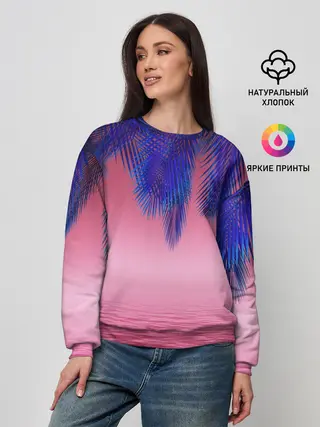 Женский свитшот / Неоновые Тропики