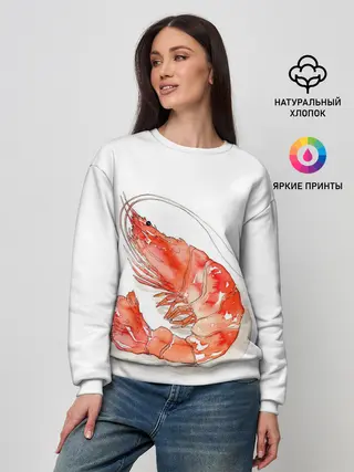Женский свитшот / креветка