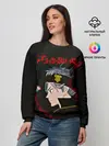 Женский свитшот / Чёрный клевер Аста и цветок