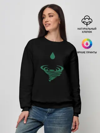 Женский свитшот / Зеленый ураган