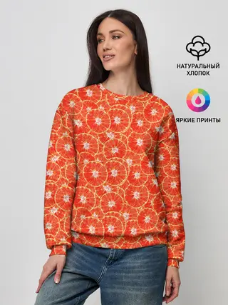 Женский свитшот / Красный Апельсин