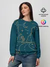 Женский свитшот / КОСМИЧЕСКИЙ ПЕЙЗАЖ. ЗЕМЛЯ