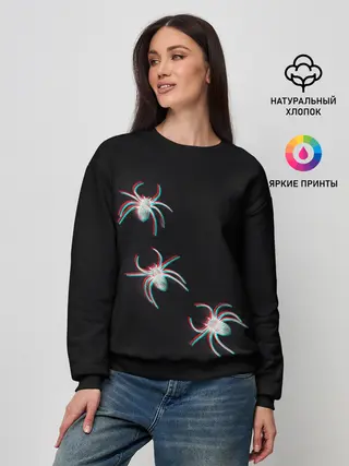 Женский свитшот / ПАУКИ ГЛИТЧ / GLITCH SPIDERS