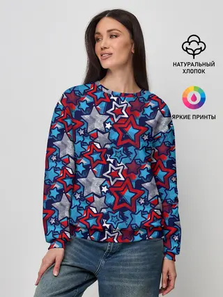 Женский свитшот / 3D звездочки