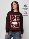 Женский свитшот / Птичка НЕРО Чёрный Клевер