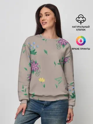 Женский свитшот / Цветочная эстетика