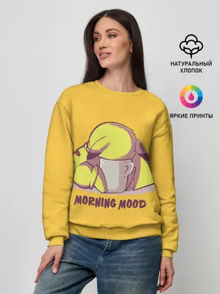 Женский свитшот / Pikachu morning mood