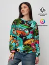 Женский свитшот / Пальмы, волны, серфинг