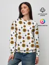 Женский свитшот / Узор и биткоина | Pattern