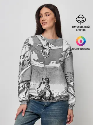 Женский свитшот / Eves battle with the angel