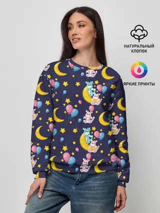 Женский свитшот / Ночные дракончики