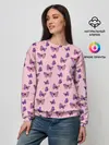 Женский свитшот / Бабочки фиолетовые | 2