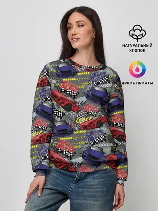 Женский свитшот / Гоночная машина
