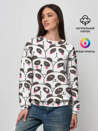 Женский свитшот / Панд много не бывает