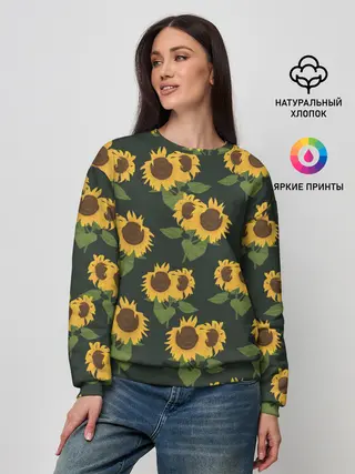 Женский свитшот / Подсолнухи