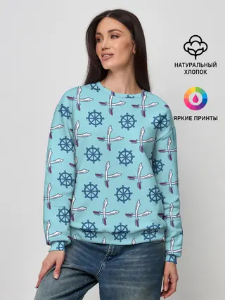 Женский свитшот / Пиратский фон