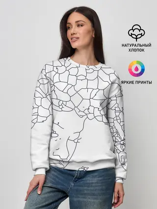 Женский свитшот / Афро абстракция