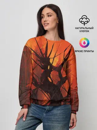 Женский свитшот / ДРЕВО ХАОС 3D