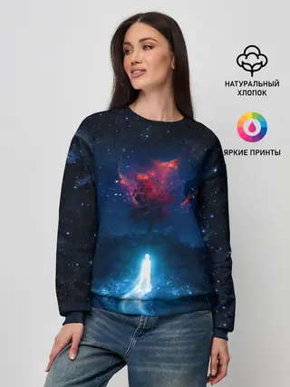 Женский свитшот / Душа идущая в космос | Soul space