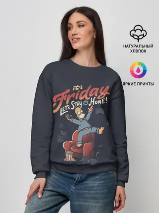 Женский свитшот / Домашняя пятница